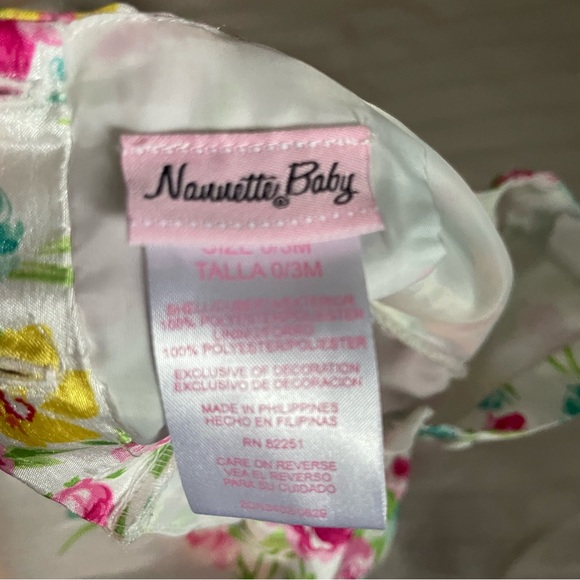 (3/10$) Floral Dress size 0-3M “Nannette Baby” - Picture 4 of 5